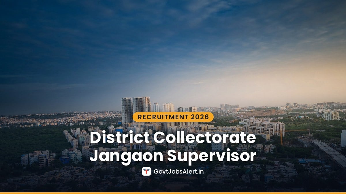 Aerial view of buildings and skyline in a Telangana city - Jangaon Collectorate Recruitment 2026