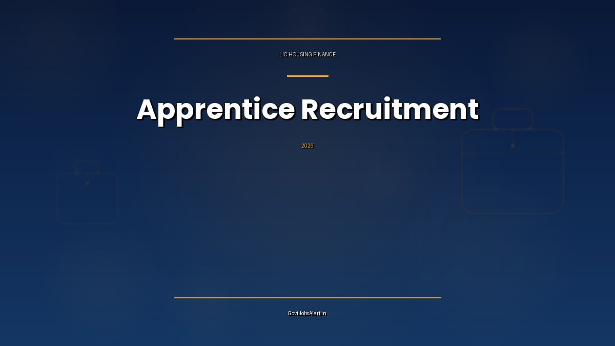 LIC HFL Apprentice Recruitment 2026 notification graphic for 232 graduate apprentice vacancies with stipend up to Rs.16,650