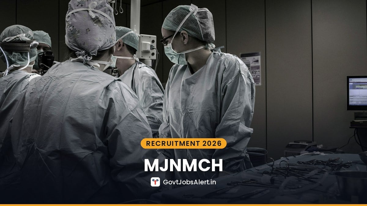 Surgeons in scrubs gathered around an operating table in a hospital — MJNMCH House-staff (Junior Resident) Recruitment 2026