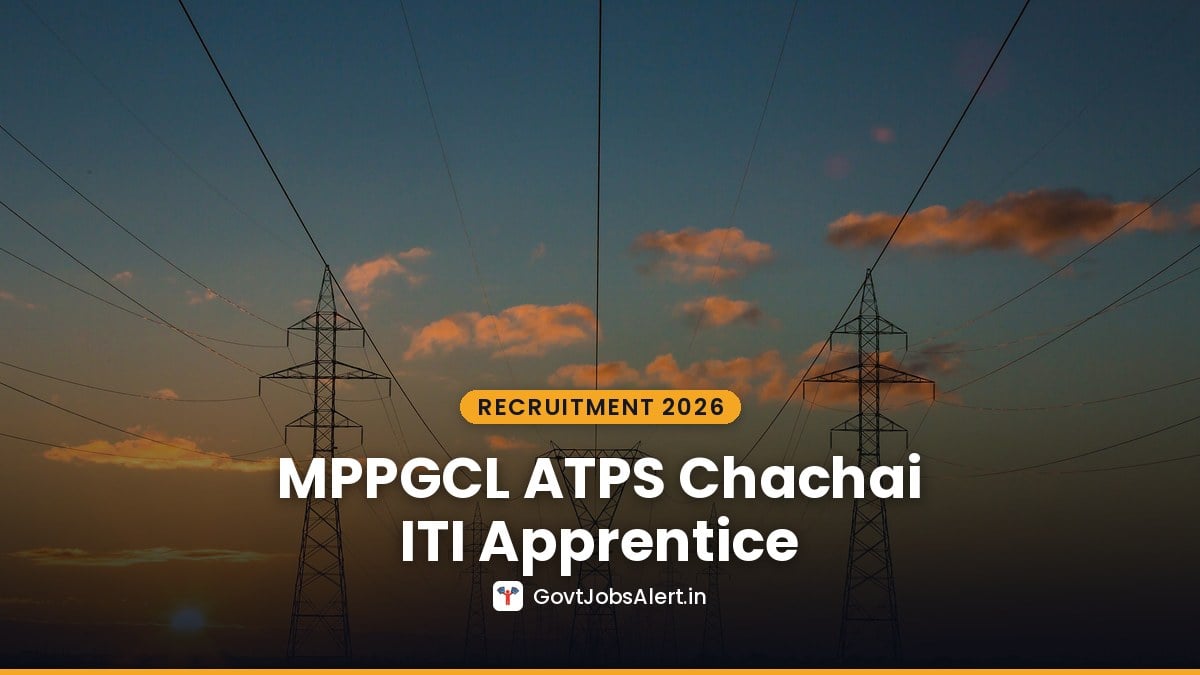 Electricity pylons and power lines at sunset - MPPGCL ATPS Chachai ITI Apprentice Recruitment 2026