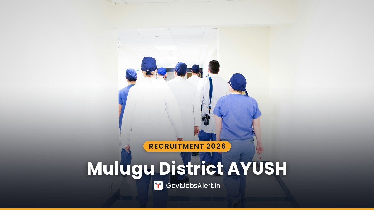 Mulugu District AYUSH Recruitment 2026 for 7 posts of Medical Officer, Pharmacist, Yoga Professional and Psychosocial Counsellor in Telangana