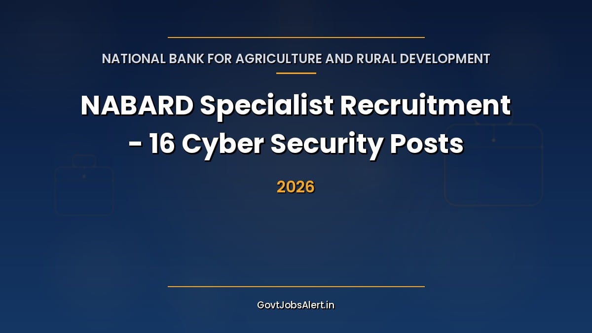 NABARD Specialist Recruitment 2026 notice for 16 SOC Analyst, Information Security Analyst and Cyber Security Analyst contract posts in Mumbai