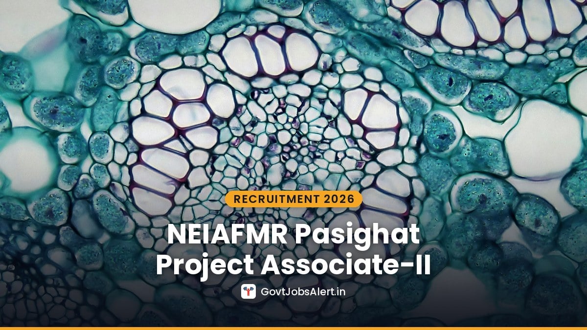 Plant tissue under a microscope — NEIAFMR Pasighat Recruitment 2026 walk-in project posts