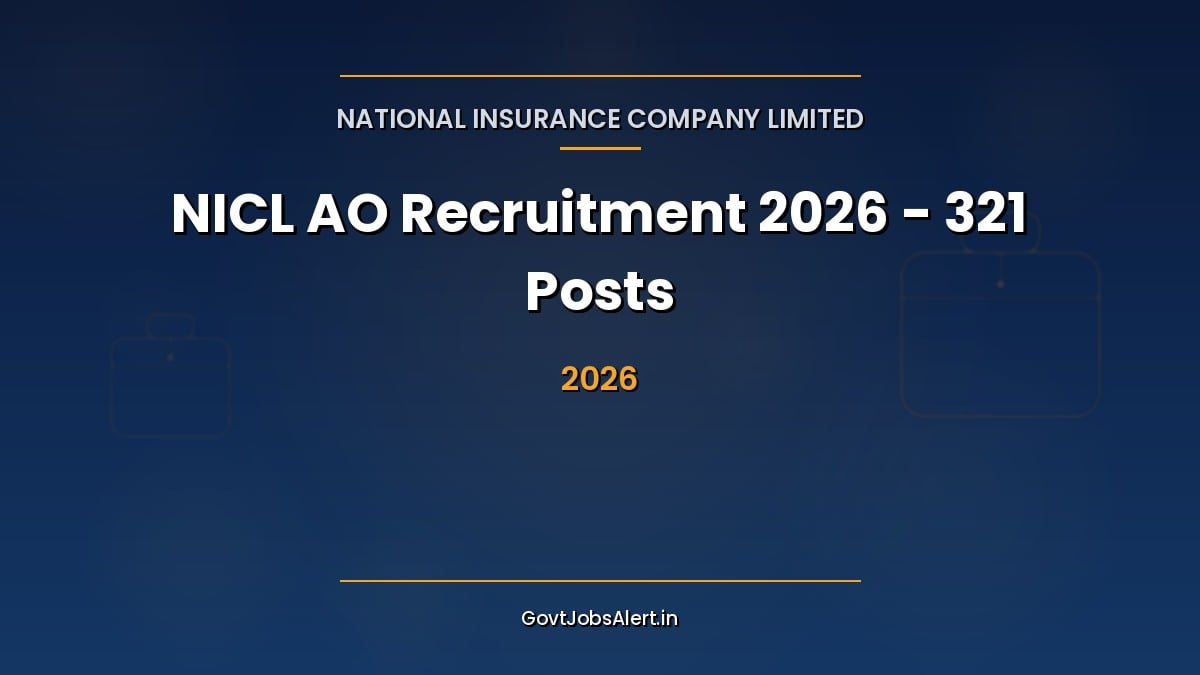 NICL AO Recruitment 2026 short notice for 321 Administrative Officer Scale-I posts in Generalist, Risk Engineers, Finance and other disciplines