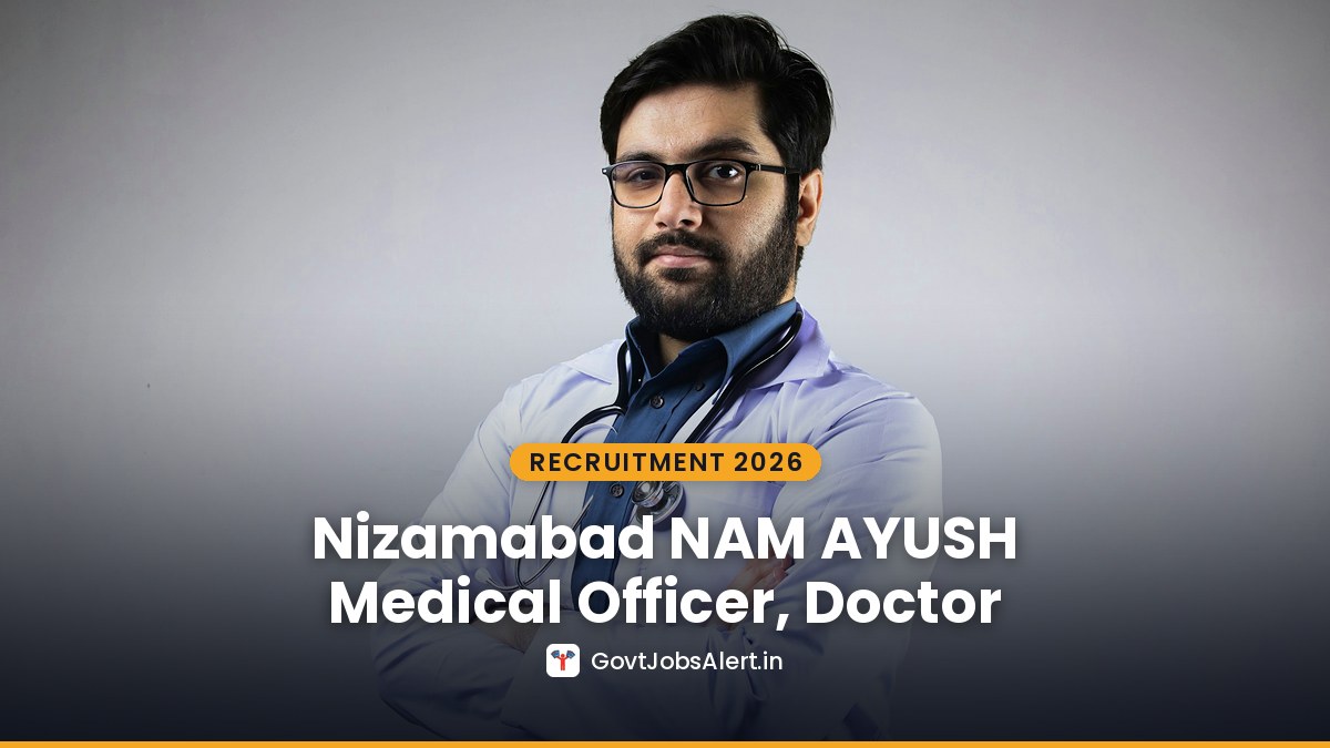 A doctor with a stethoscope in a white coat — Nizamabad NAM AYUSH Recruitment 2026