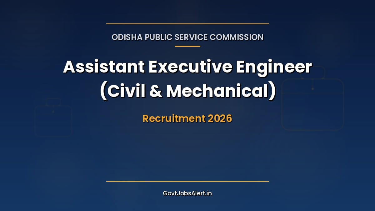 OPSC AEE Recruitment 2026 notification for 758 Assistant Executive Engineer Civil and Mechanical posts with GATE score selection