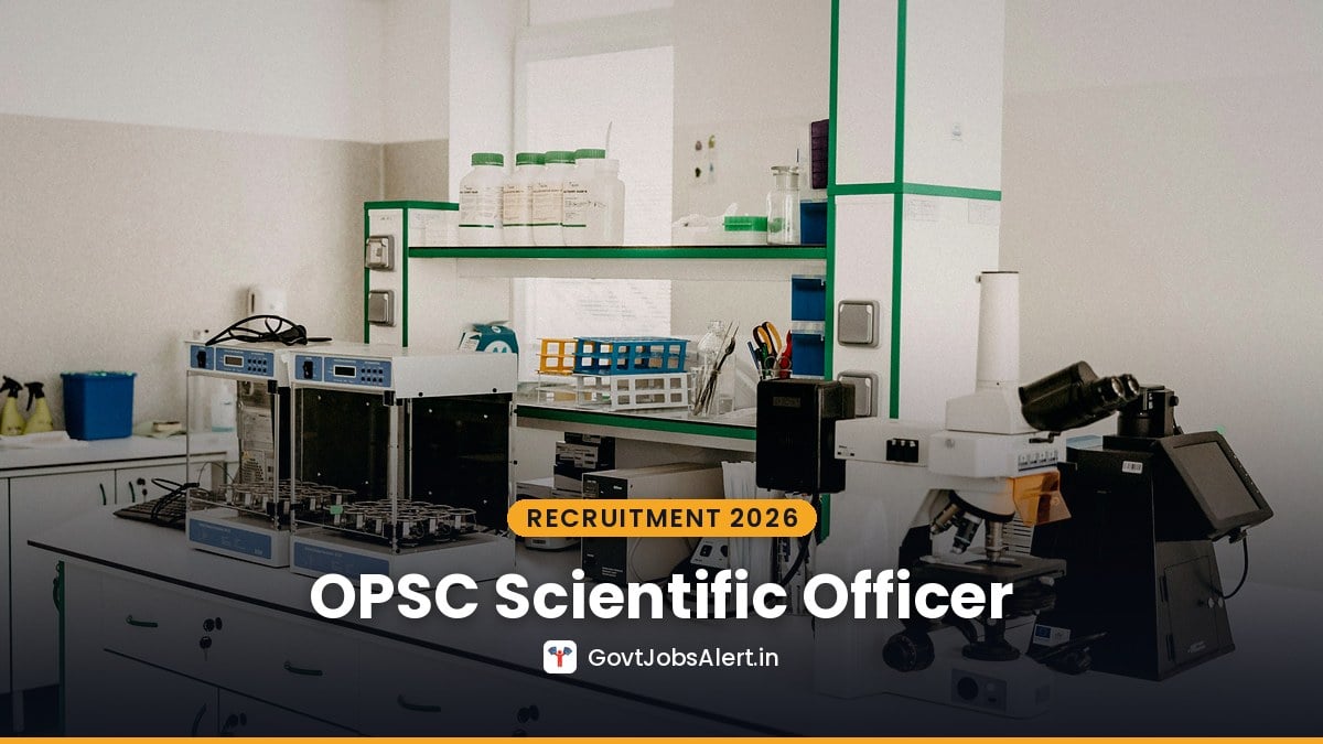 Science laboratory bench with equipment representing OPSC Scientific Officer Recruitment 2026 forensic divisions in Odisha