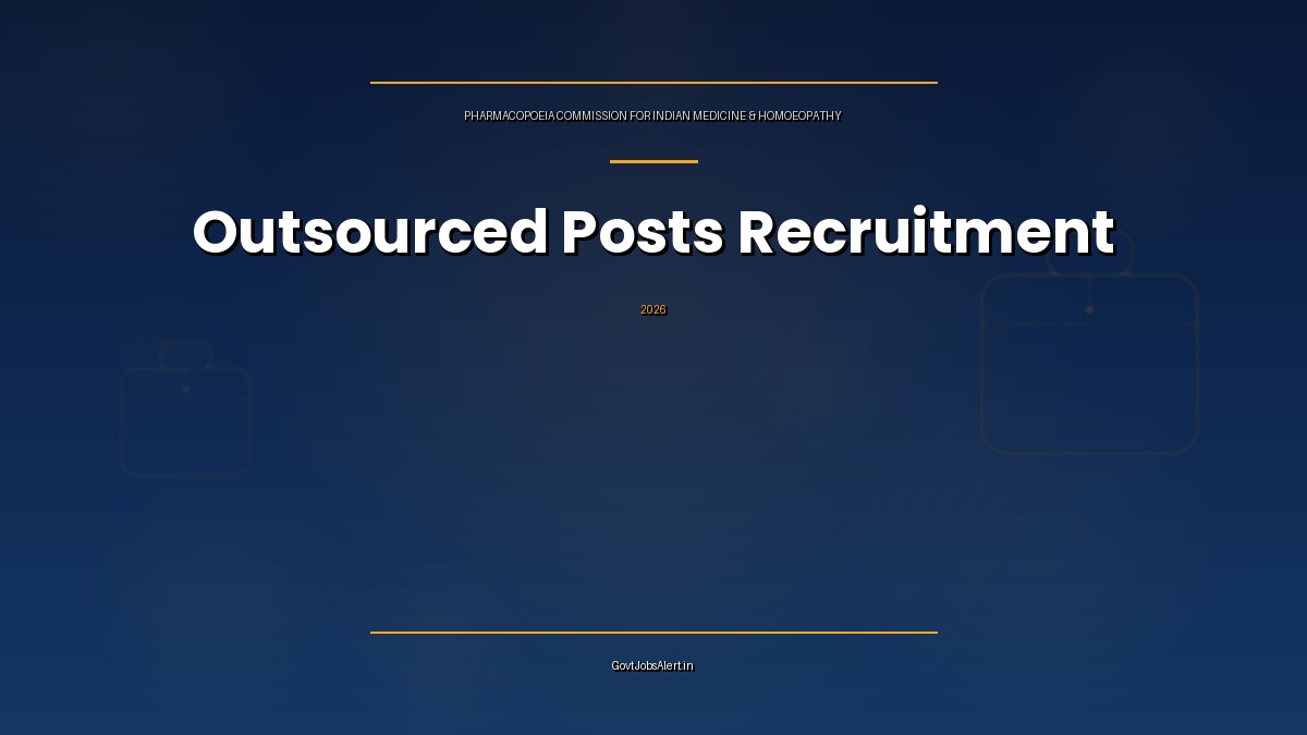 PCIM&H Ghaziabad outsourced recruitment 2026 notification for MTS, Office Assistant, Driver and other posts