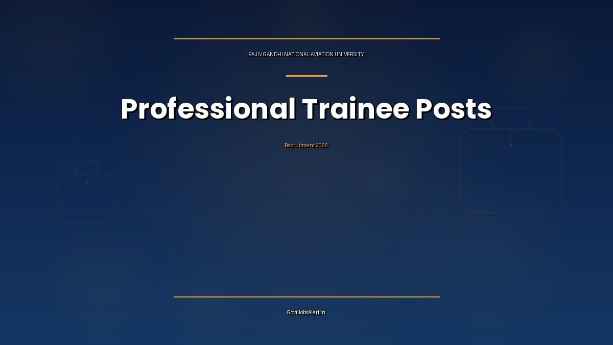 RGNAU Recruitment 2026 notice for 10 Professional Trainee posts in Management, Electrical/Civil Engineering and Pharmacy