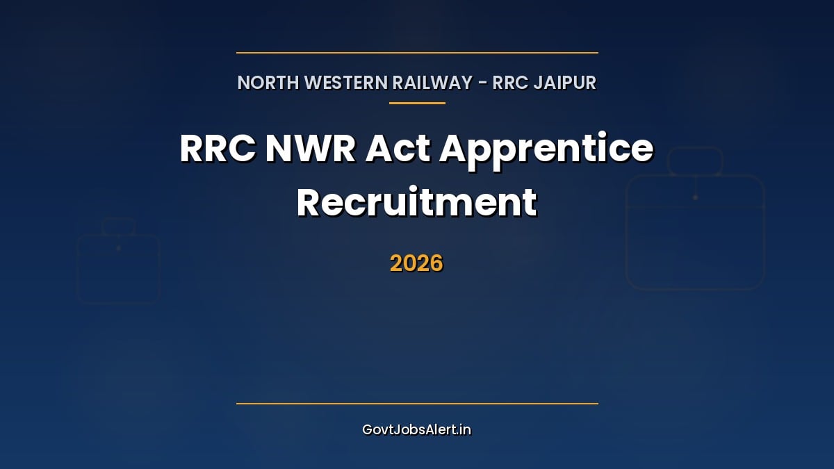 RRC NWR Apprentice 2026 online application postponed notice for 2008 Act Apprentice ITI trade slots, North Western Railway Jaipur