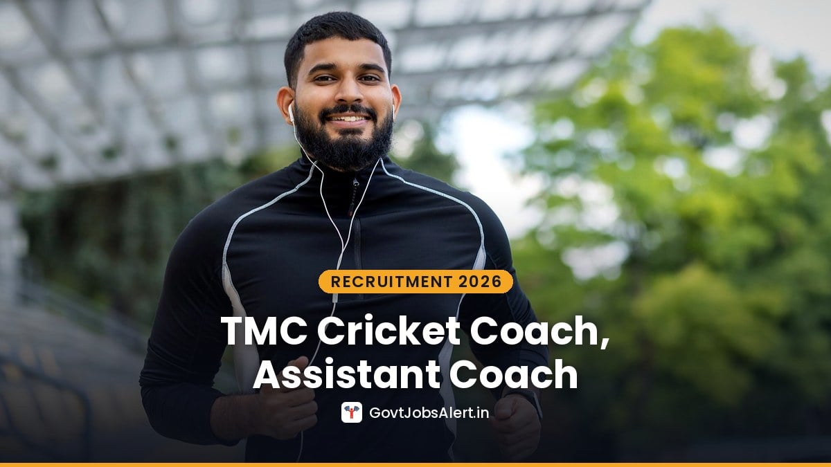 Sportsman in black training jacket jogging at a stadium for Thane Municipal Corporation TMC Cricket Team Recruitment 2026