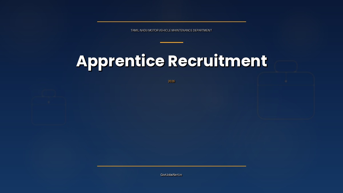 TNMVMD Apprentice Recruitment 2026 for Graduate and Technician Diploma Apprentices in Mechanical and Automobile Engineering, Chennai