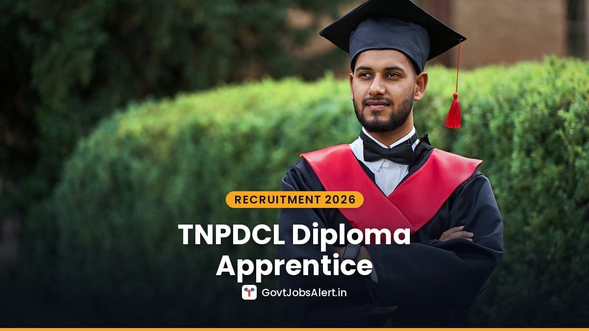 A young Indian graduate in cap and gown — TNPDCL Diploma Apprentice Recruitment 2026