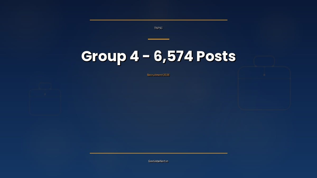 TNPSC Group 4 Recruitment 2026 notification for 6,574 Junior Assistant, Typist, Steno-Typist and VAO posts in Tamil Nadu