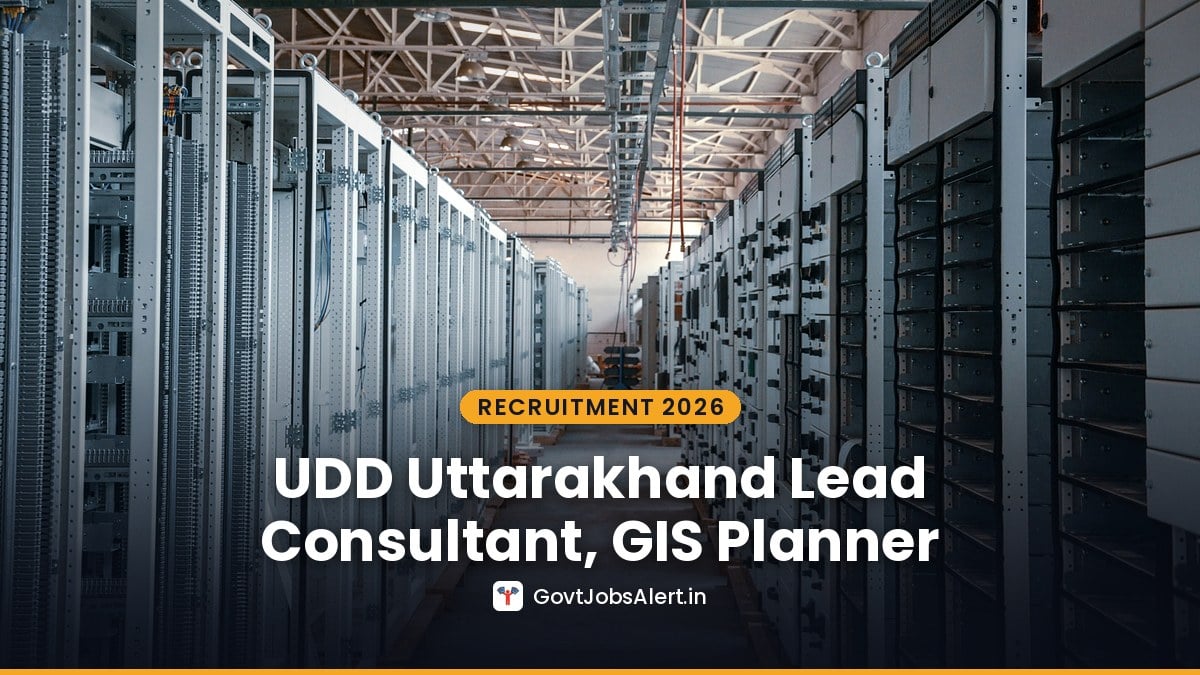 UDD Uttarakhand Recruitment 2026 for GIS Cell posts, showing a candidate working on a map-based computer project