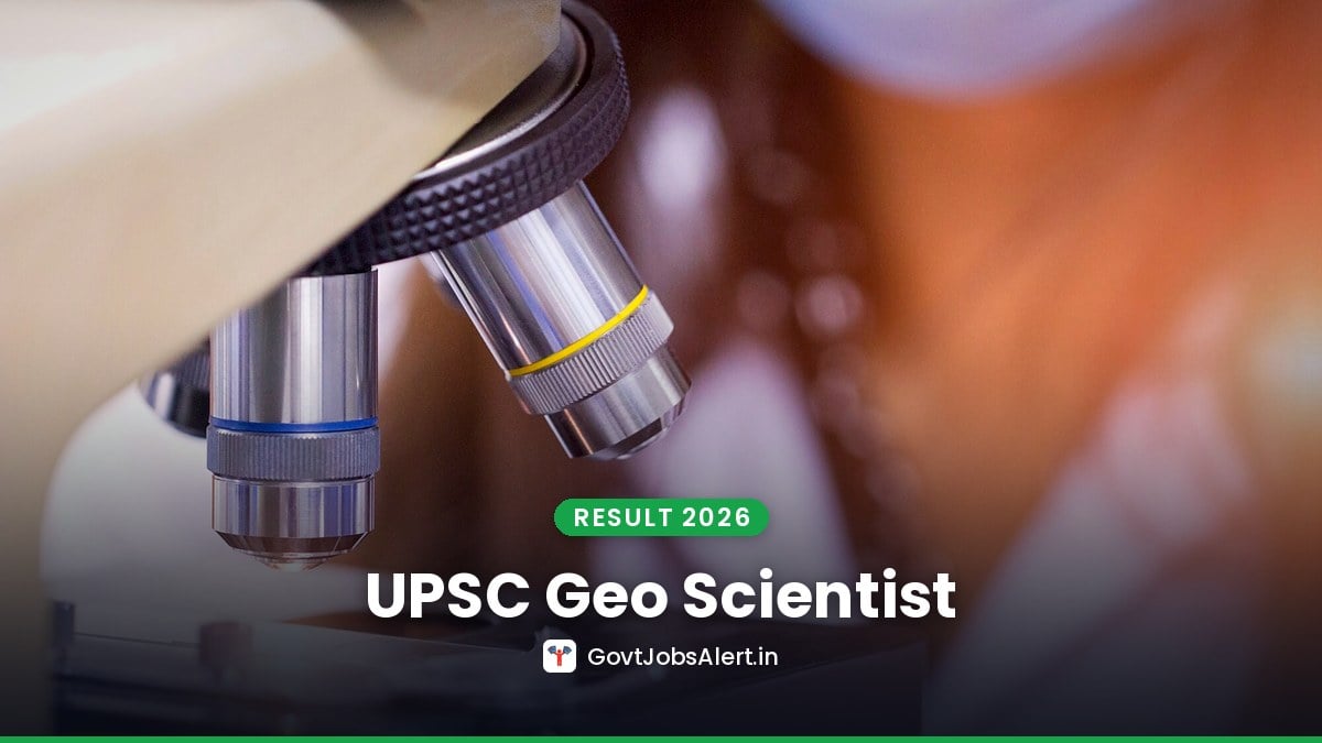 UPSC Combined Geo-Scientist 2026 marks of recommended candidates PDF with service-wise written, personality test and final totals